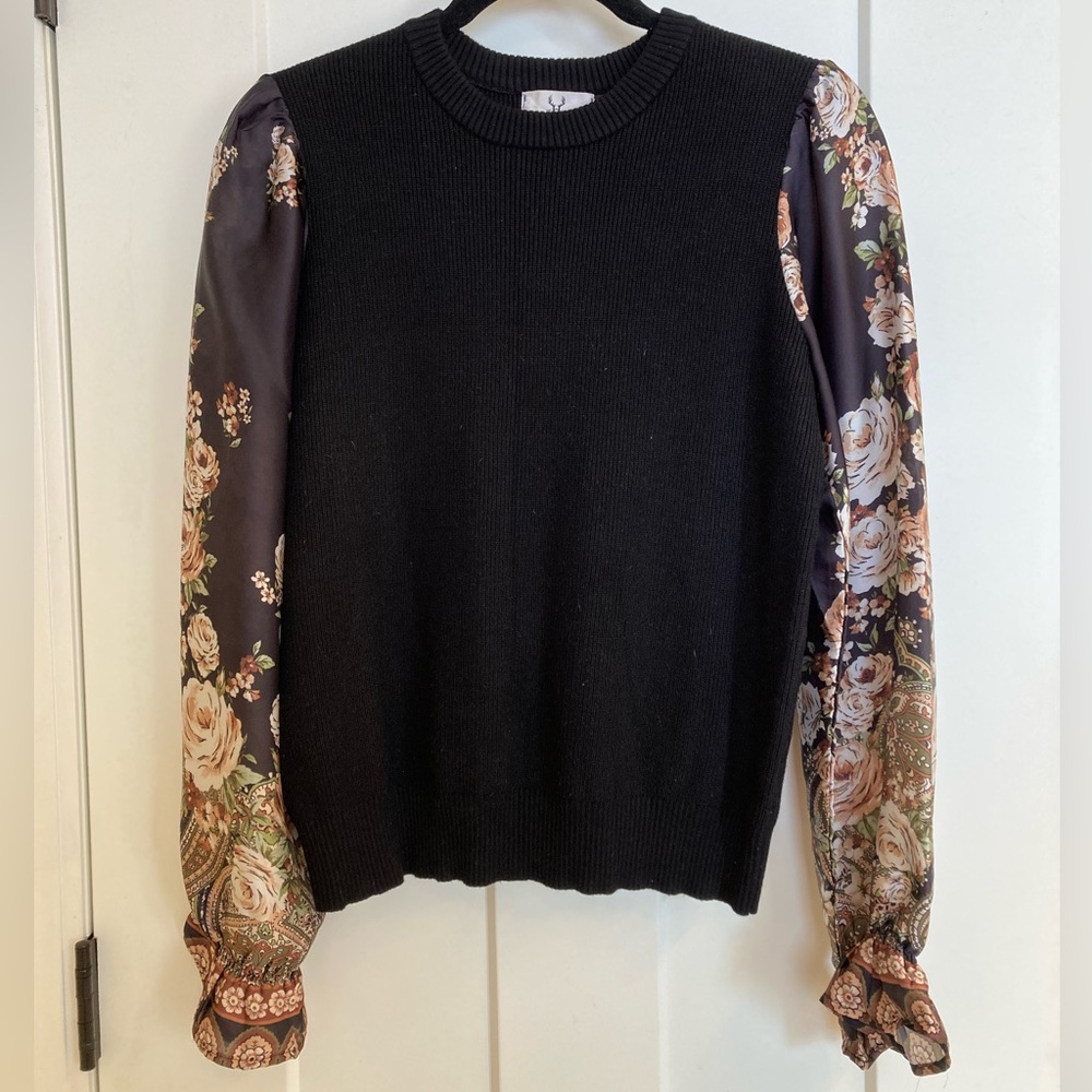 Homebody Boutique Ribbed Sweater with Silky Sleeves